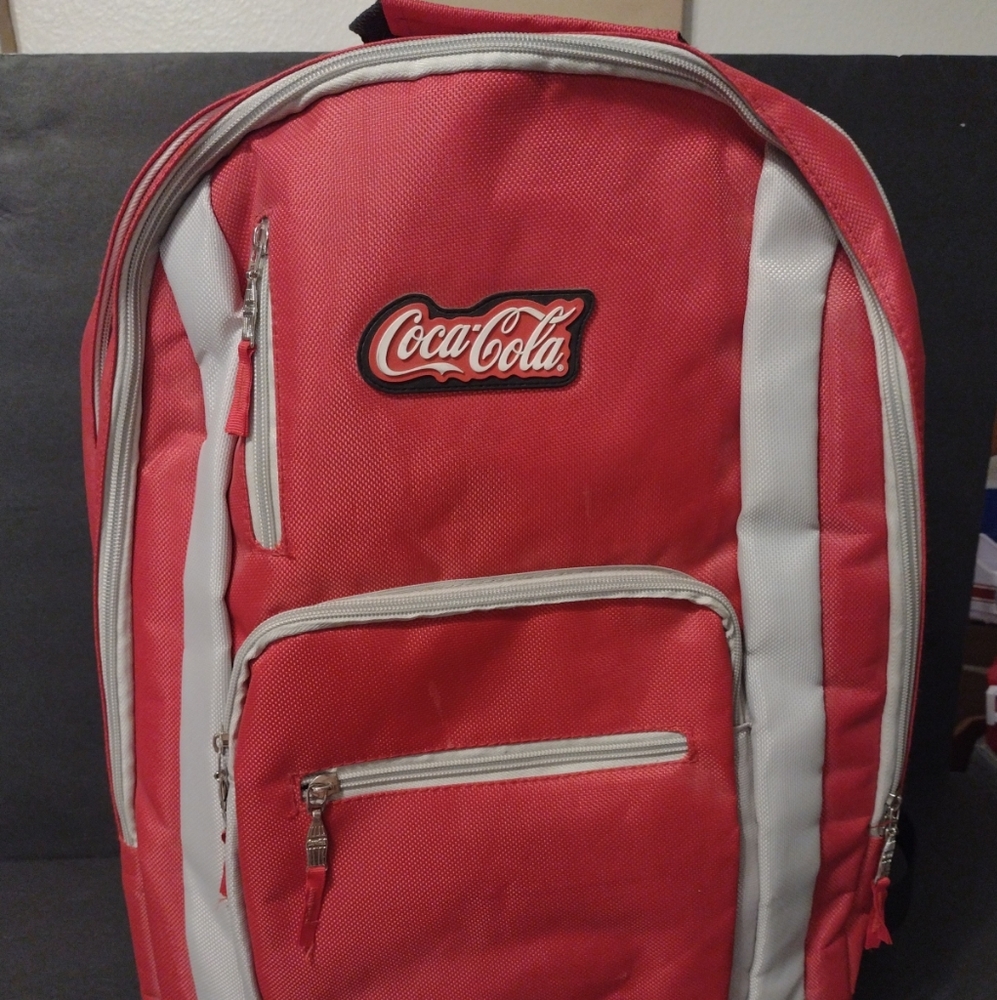 Vintage Retro Coca Cola Backpack Coke *Defect On Back - See Pics*